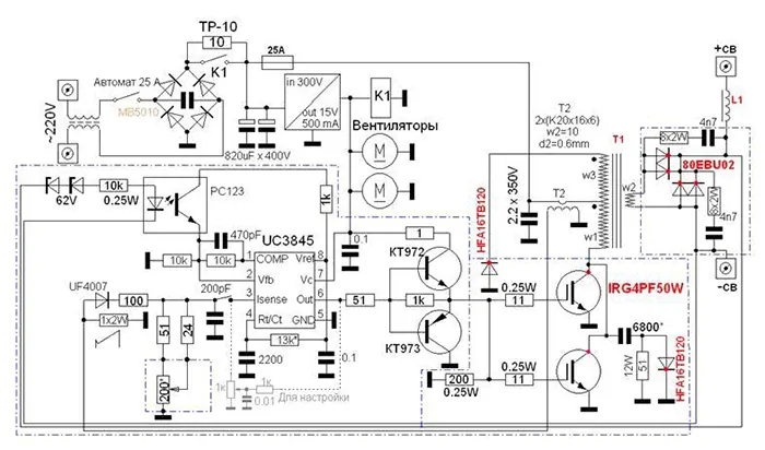 diagrama da máquina de solda