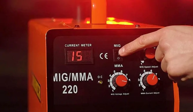 set up a semiautomatic welding machine